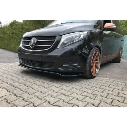 Накладка сплиттер на передний бампер Вар3 на Mercedes V-Class W447